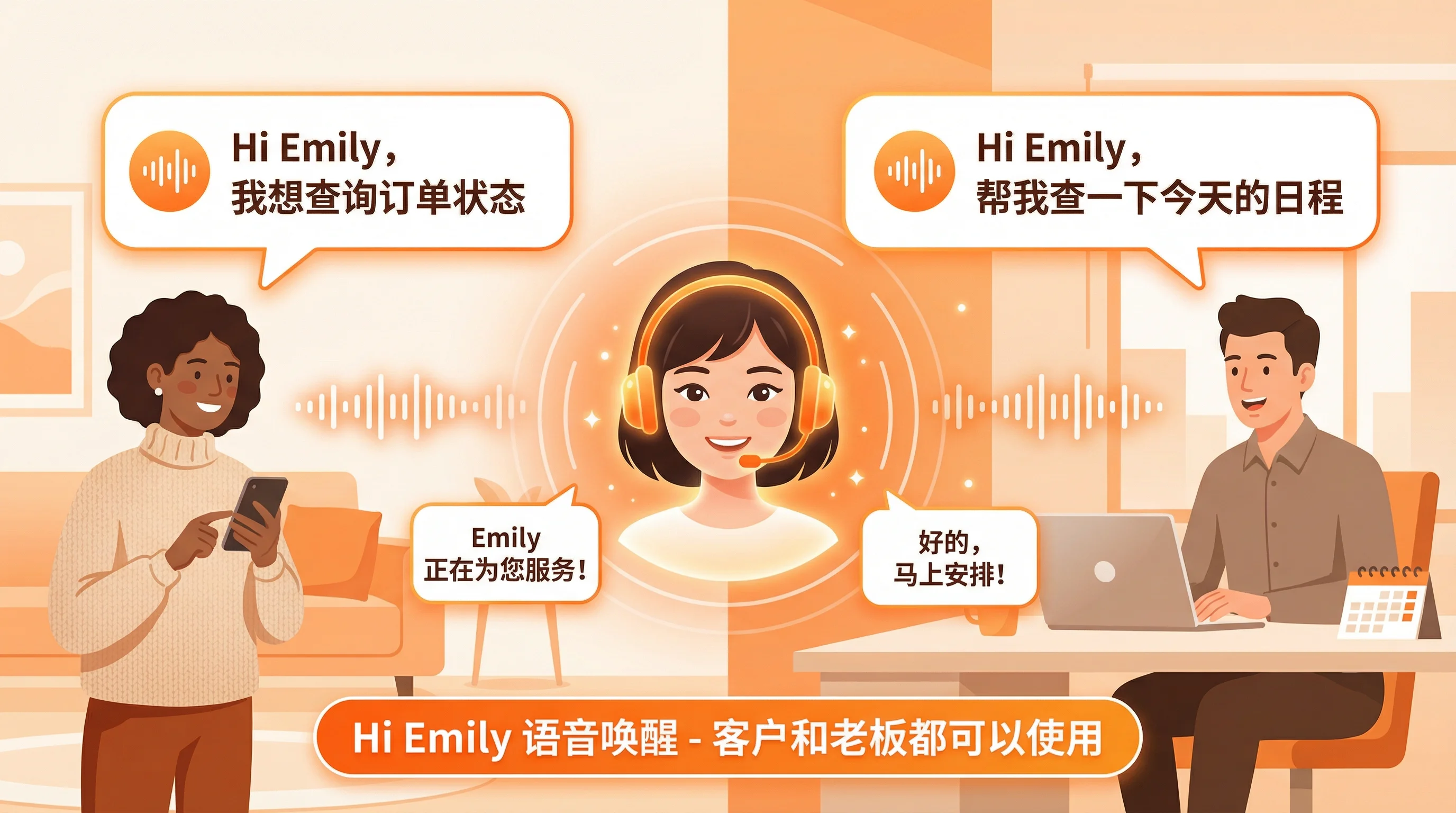 Hi Emily语音唤醒功能